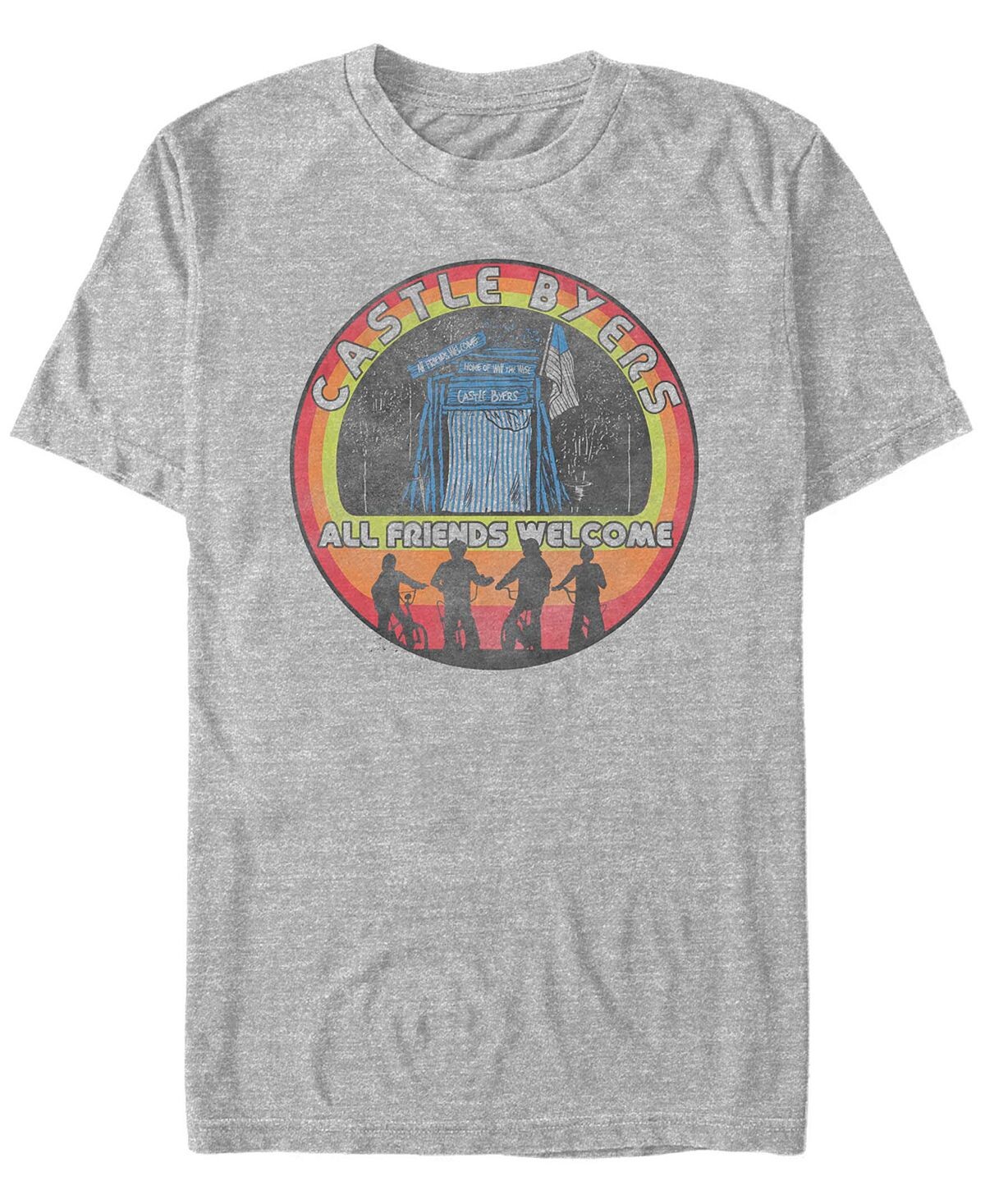 

Мужская футболка с короткими рукавами stranger things castle stamper Fifth Sun, мульти, Серый