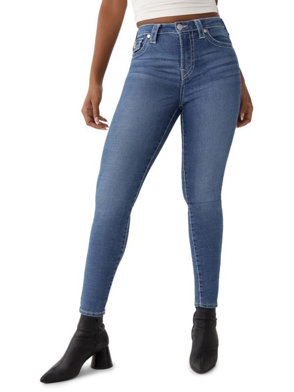 

Джинсы - Cкинни True Religion Halle со средней посадкой, medium wash