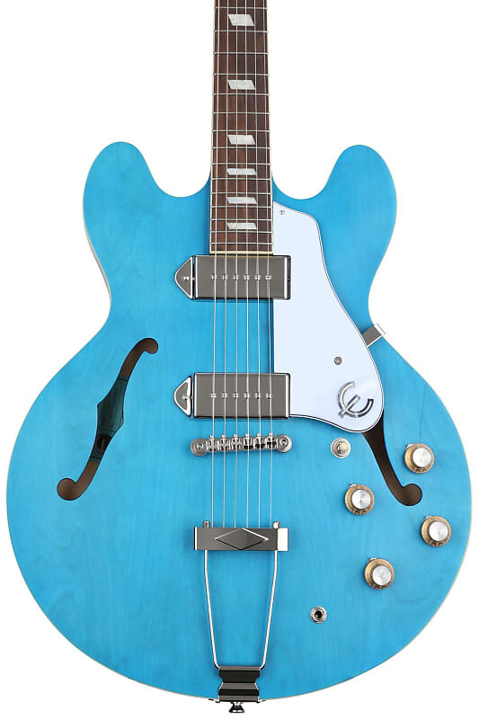

Epiphone Casino Worn Hollowbody - поношенная синяя джинсовая ткань ETCAWBDNH1