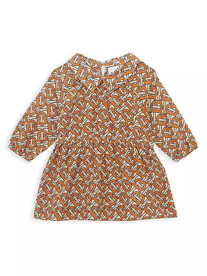 

Платье Lykke с монограммой для маленьких девочек Burberry, цвет bright orange