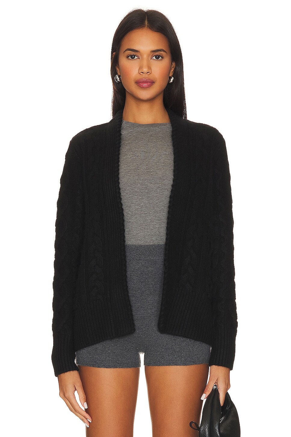

Кардиган Autumn Cashmere Laced Cable Open, цвет Ebony