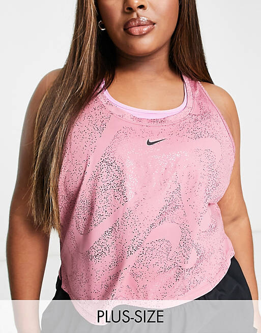 

Розовый топ с блестящим принтом Nike Training Plus One Dri-FIT