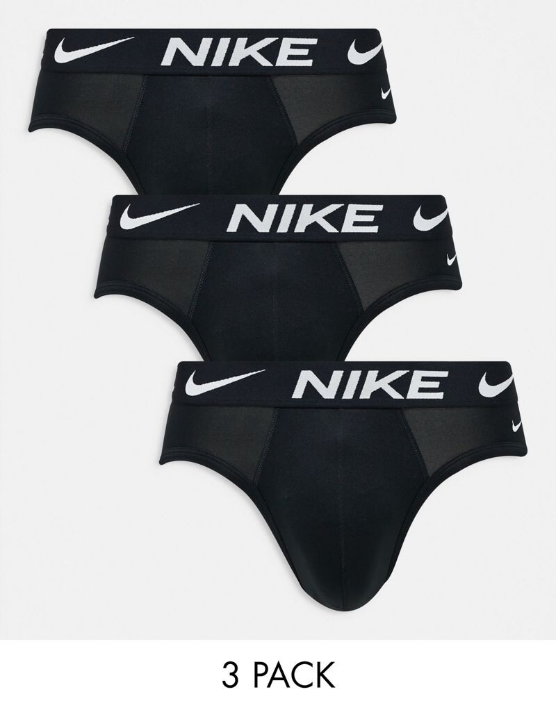 

Черные трусы на бедрах Nike Dri-FIT Essential Micro (3 шт.)