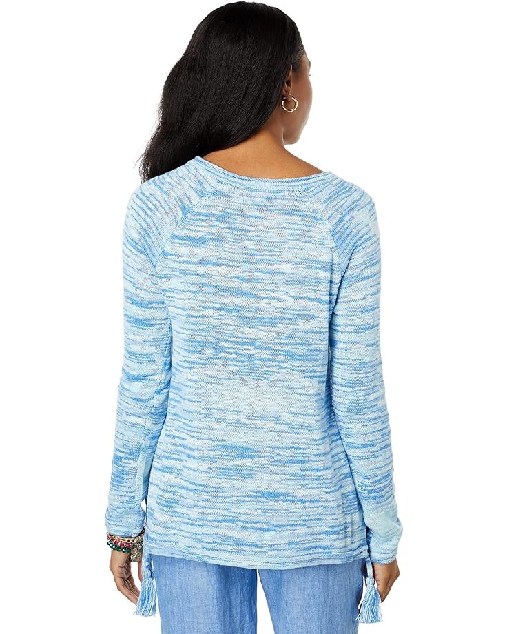 

Свитер Lilly Pulitzer Jody V-Neck Sweater, цвет Blue Peri High Tide Space Dye