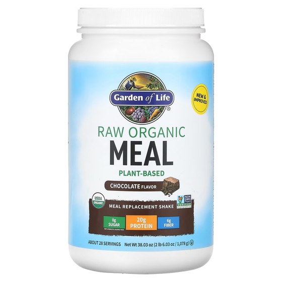 Коктейль-заменитель еды Garden of Life RAW Organic Meal, шоколад raw organic meal shake