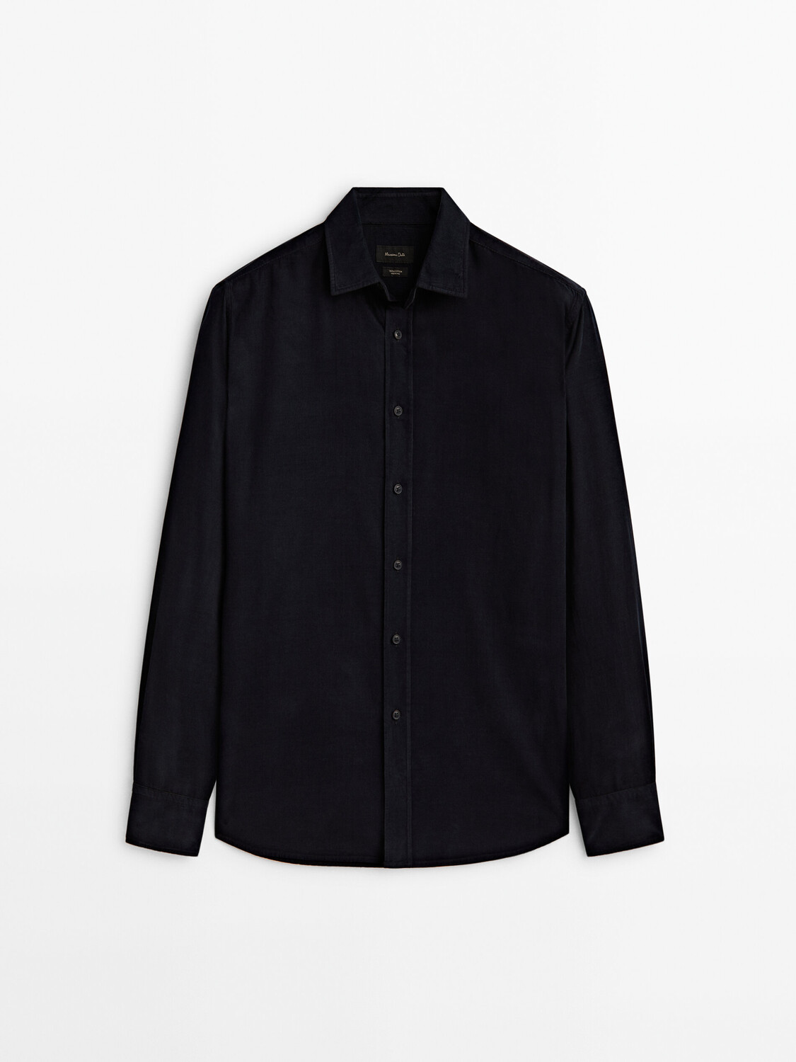 

Рубашка Massimo Dutti Regular Fit Needlecord, темно-синий