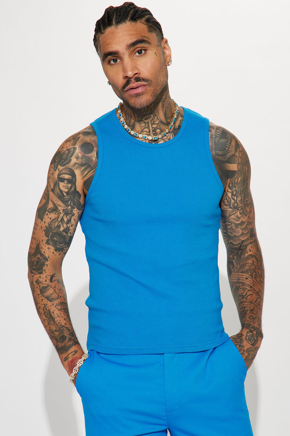 

Майка Fashion Nova ZDF01K310023, синий