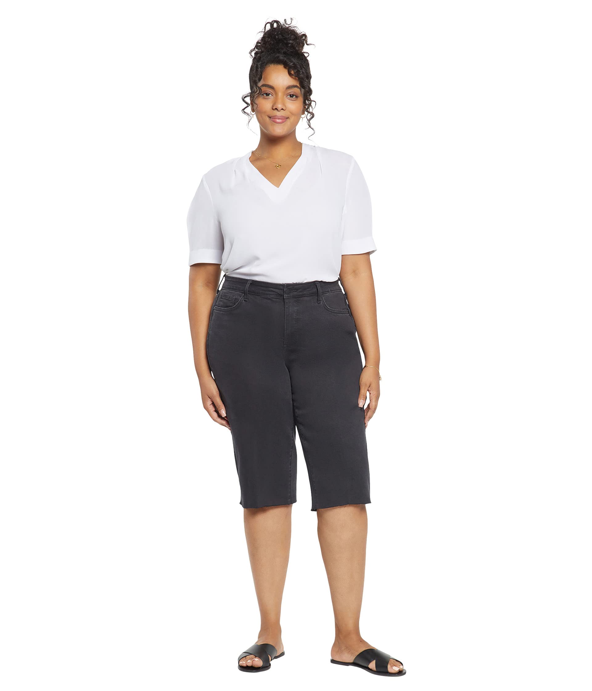 Джинсы NYDJ Plus Size, Plus Size Kristie 80s Bermuda in Trinity шорты nydj plus size plus size bermuda shorts
