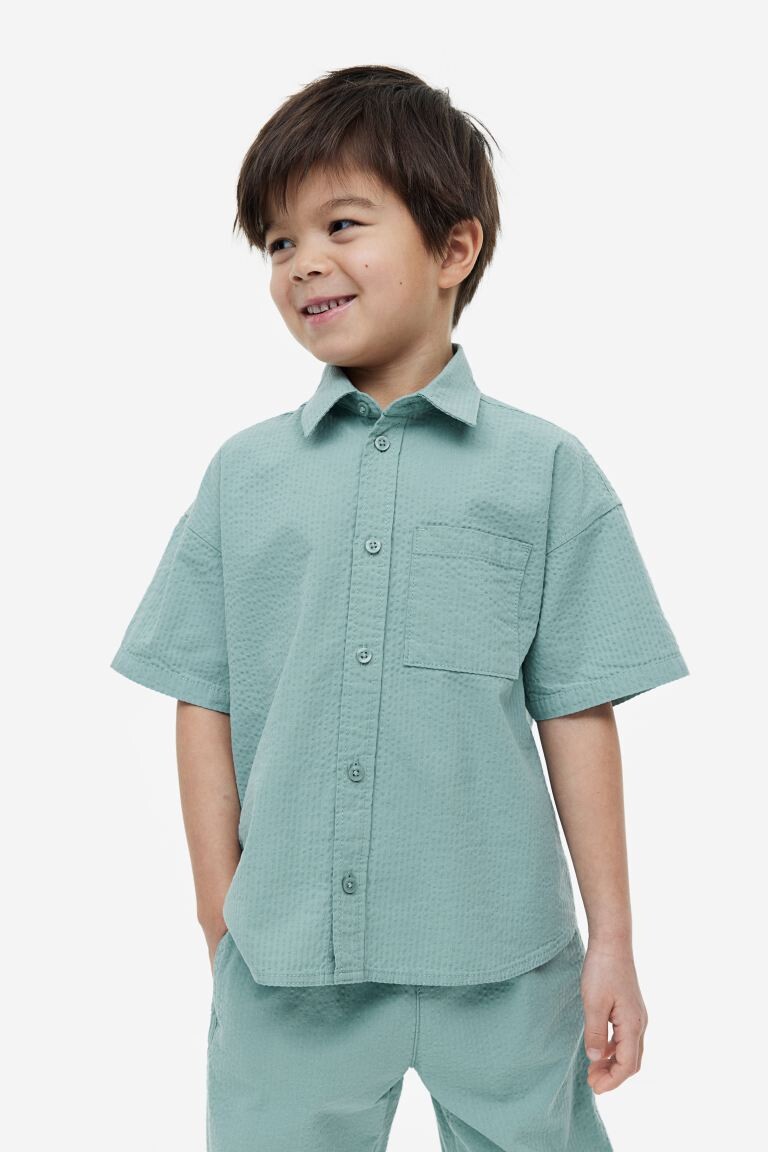 

Рубашка из льняного поплина H&M
