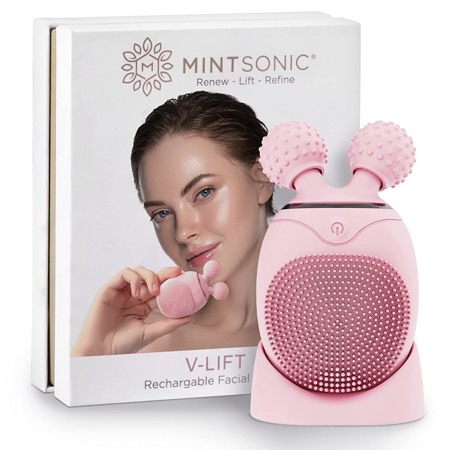 

Массажер для лица MintSonic Facial Cleansing Brush 3в1, розовый
