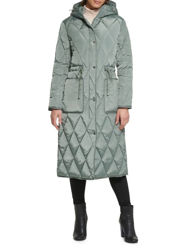 

Стеганая куртка стадиона из пуха Kenneth Cole Sage, Серый