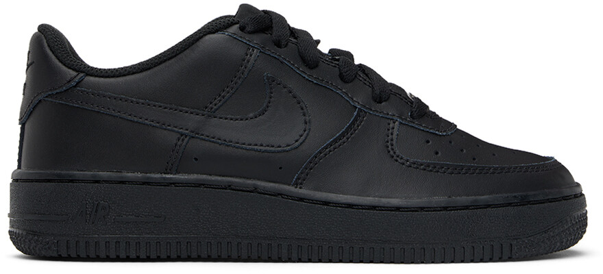 

Детские черные Air Force 1 LE Big Kids Кроссовки Черный/Черный Nike