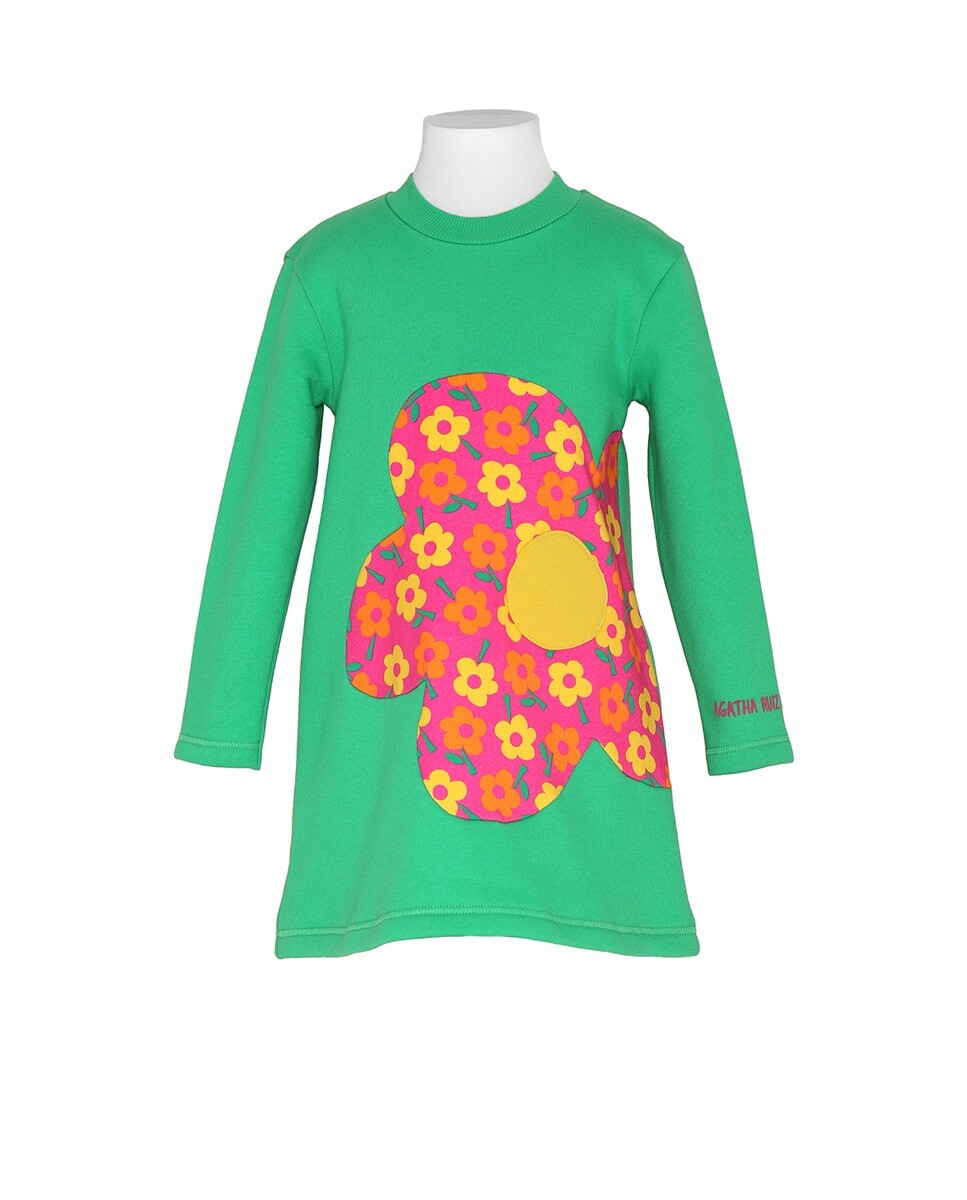 

Платье для девочки с ромашковым позиционным цветком AGATHA RUIZ DE LA PRADA, зеленый