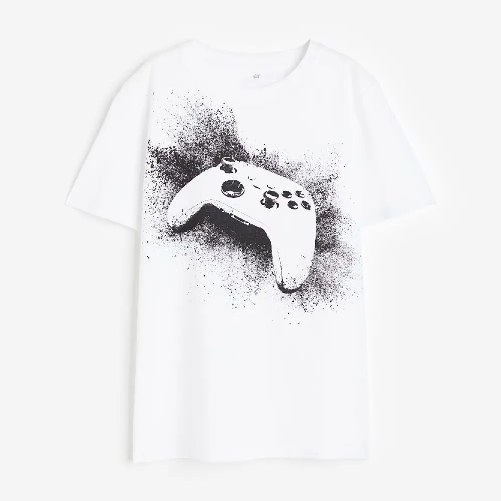 

Футболка H&M Kids Jersey With A Print Gamepad, белый