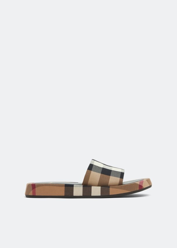 

Сандалии BURBERRY Buckingham slide sandals, принт