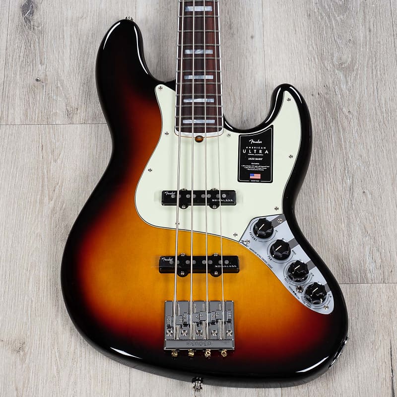Бас-гитара Fender American Ultra Jazz, накладка на гриф из палисандра, Ultraburst