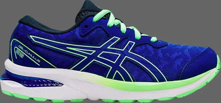 

Кроссовки gel cumulus 23 gs 'mako blue bright lime' Asics, синий