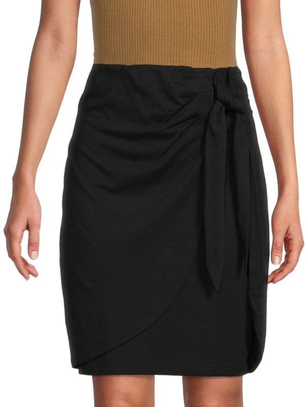 

Юбка с запахом и драпировкой Calvin Klein Black