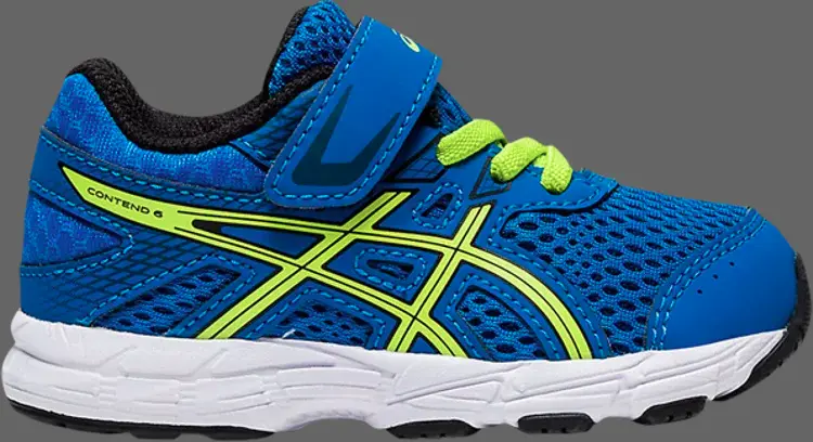 

Кроссовки gel contend 6 ts 'directoire blue lime' Asics, синий