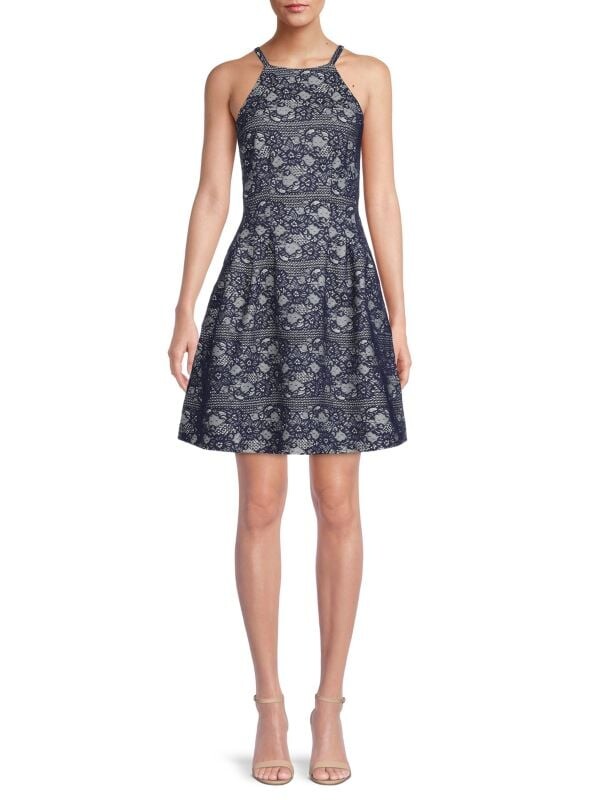 

Кружевное платье с пышной юбкой Vince Camuto Ivory