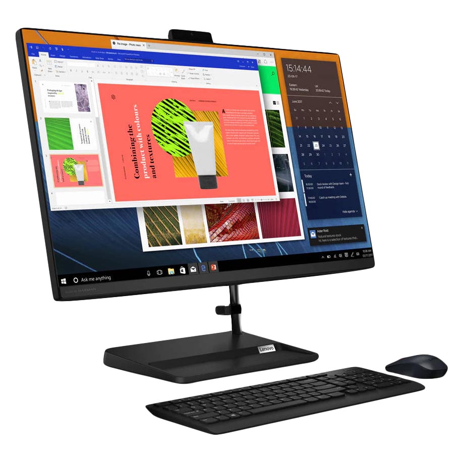 Моноблок Lenovo IdeaCentre AIO 3, 27″, 8Гб/1Тб, i7-1165G7, GeForce MX450, черный, английская/арабская клавиатура - фото