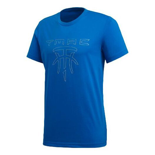 

Футболка Adidas T-MAC Legacy Basketball Sports Round Neck Short Sleeve Blue, Синий