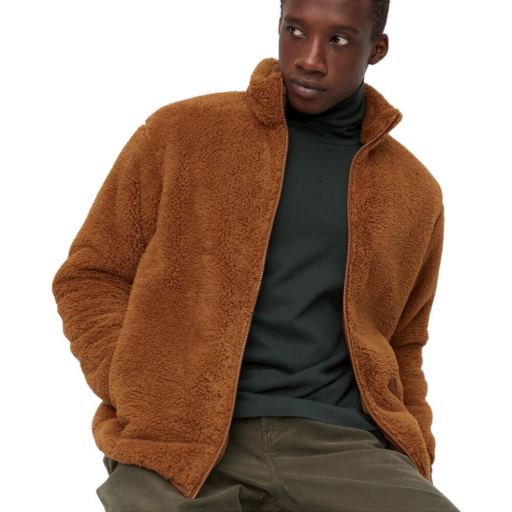 Куртка Uniqlo Fluffy Fleece, оранжевый