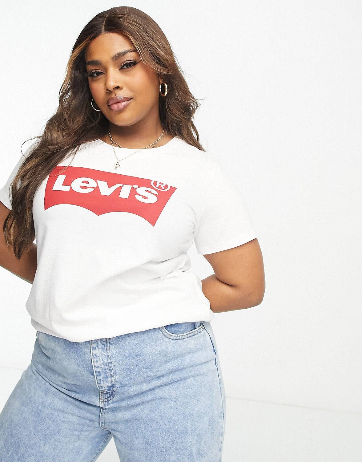 

Белая футболка с логотипом Levi's Plus original