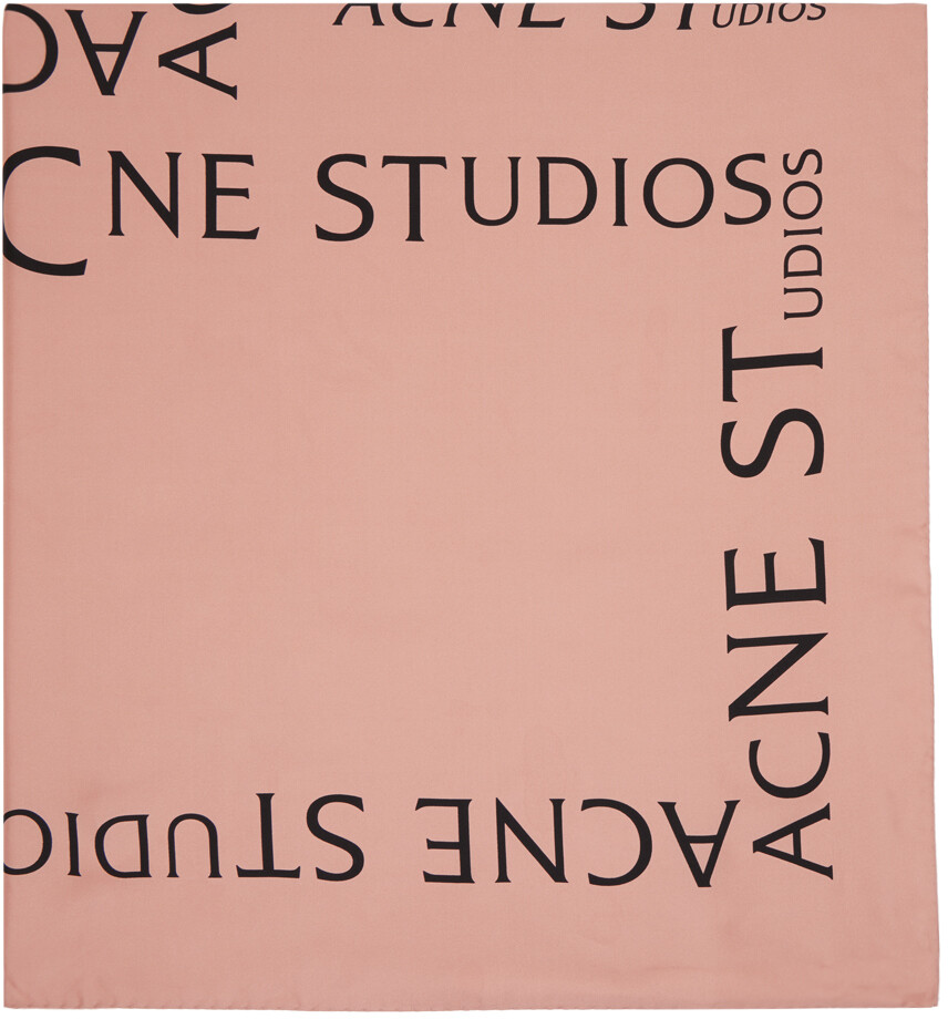 

Розовый шарф с логотипом Acne Studios