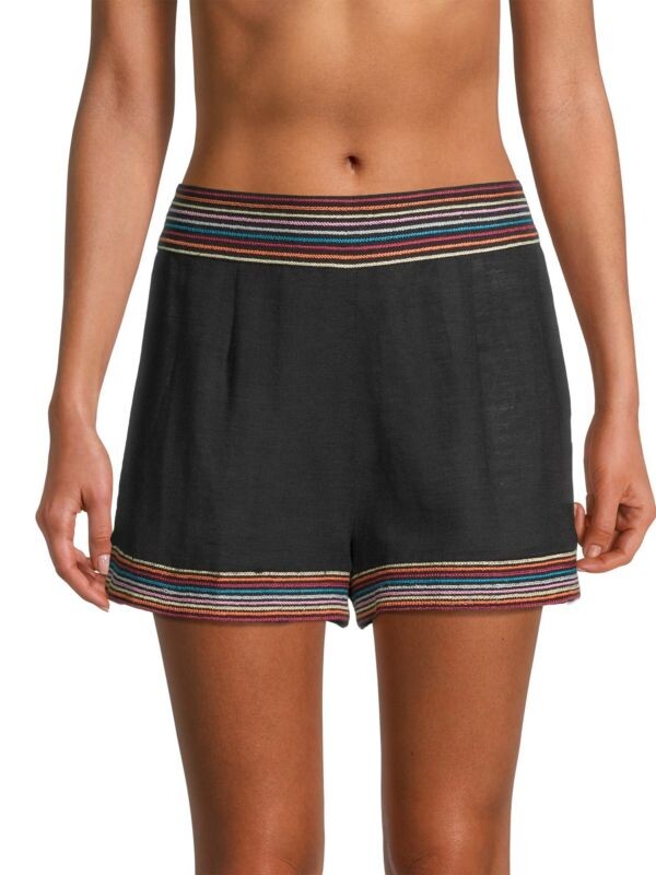 

Присборенные хлопковые шорты lennox Solid & Striped Black