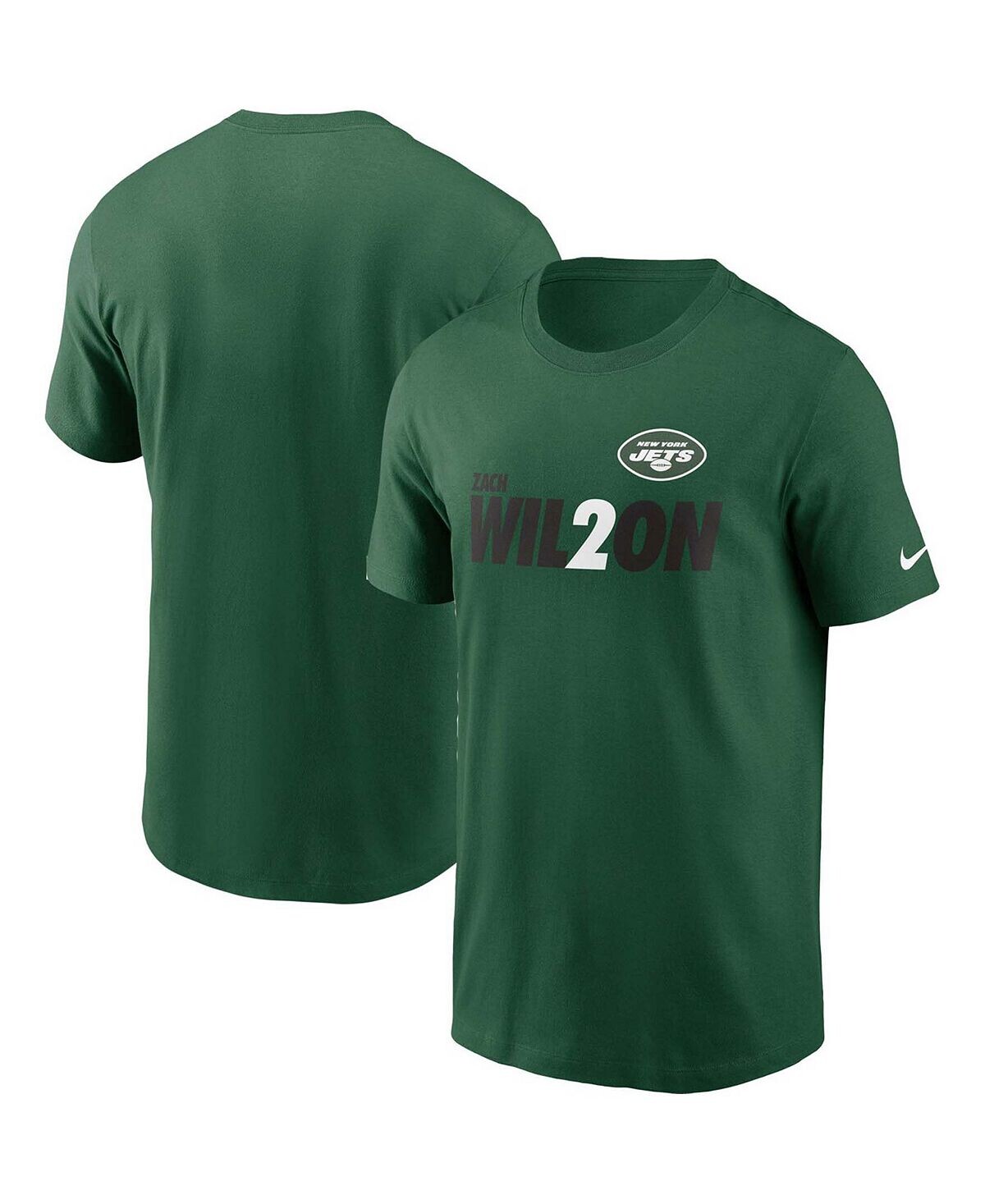 

Мужская футболка с принтом zach wilson green new york jets player Nike, зеленый