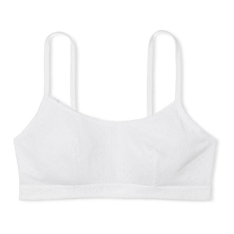 

Бюстгальтер Victoria's Secret Logo Cotton Scoop, белый