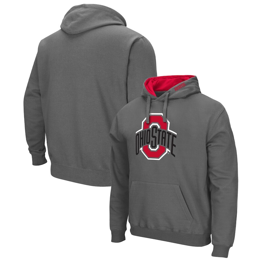

Пуловер с капюшоном Colosseum Ohio State Buckeyes, угольный
