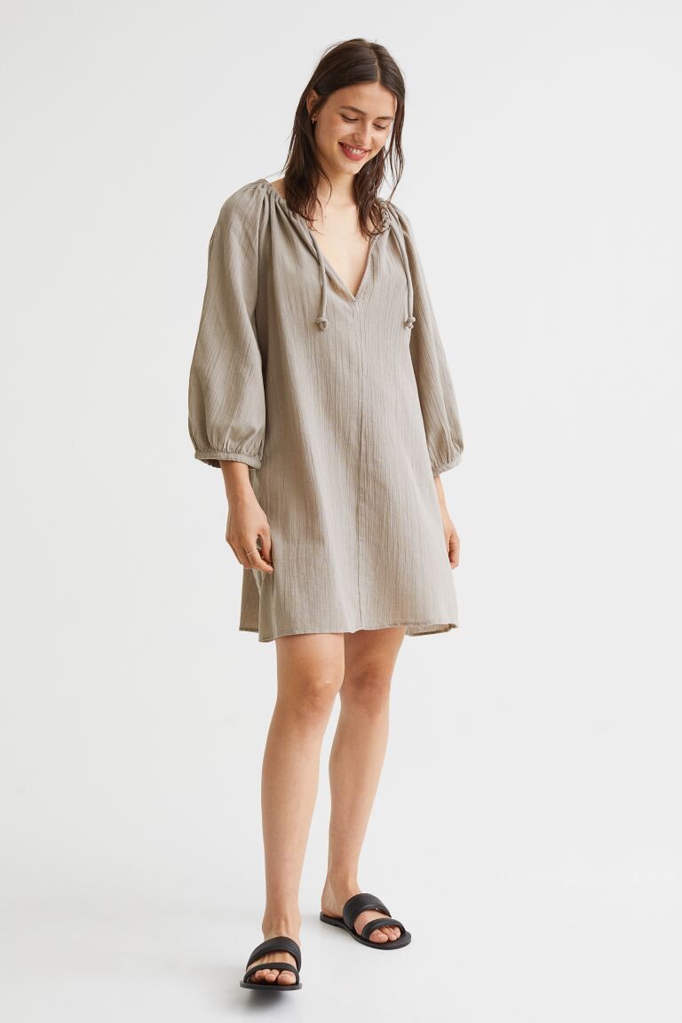 

Платье с объемными рукавами H&M, грейдж