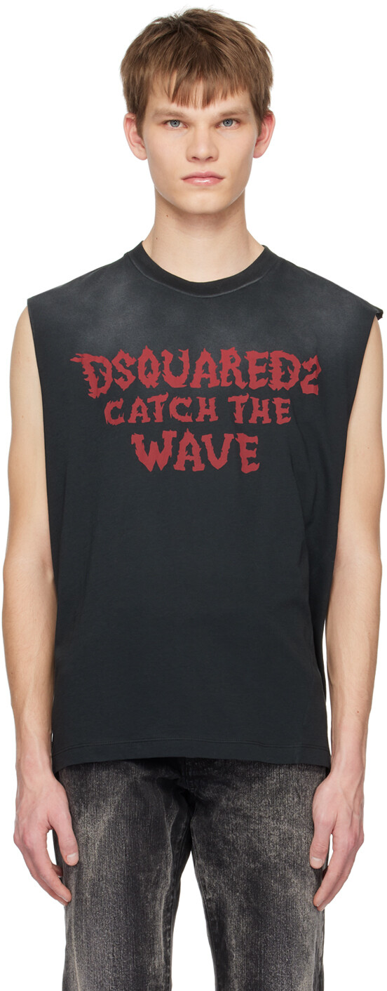 

Черная майка D2 Catchthewave Dsquared2