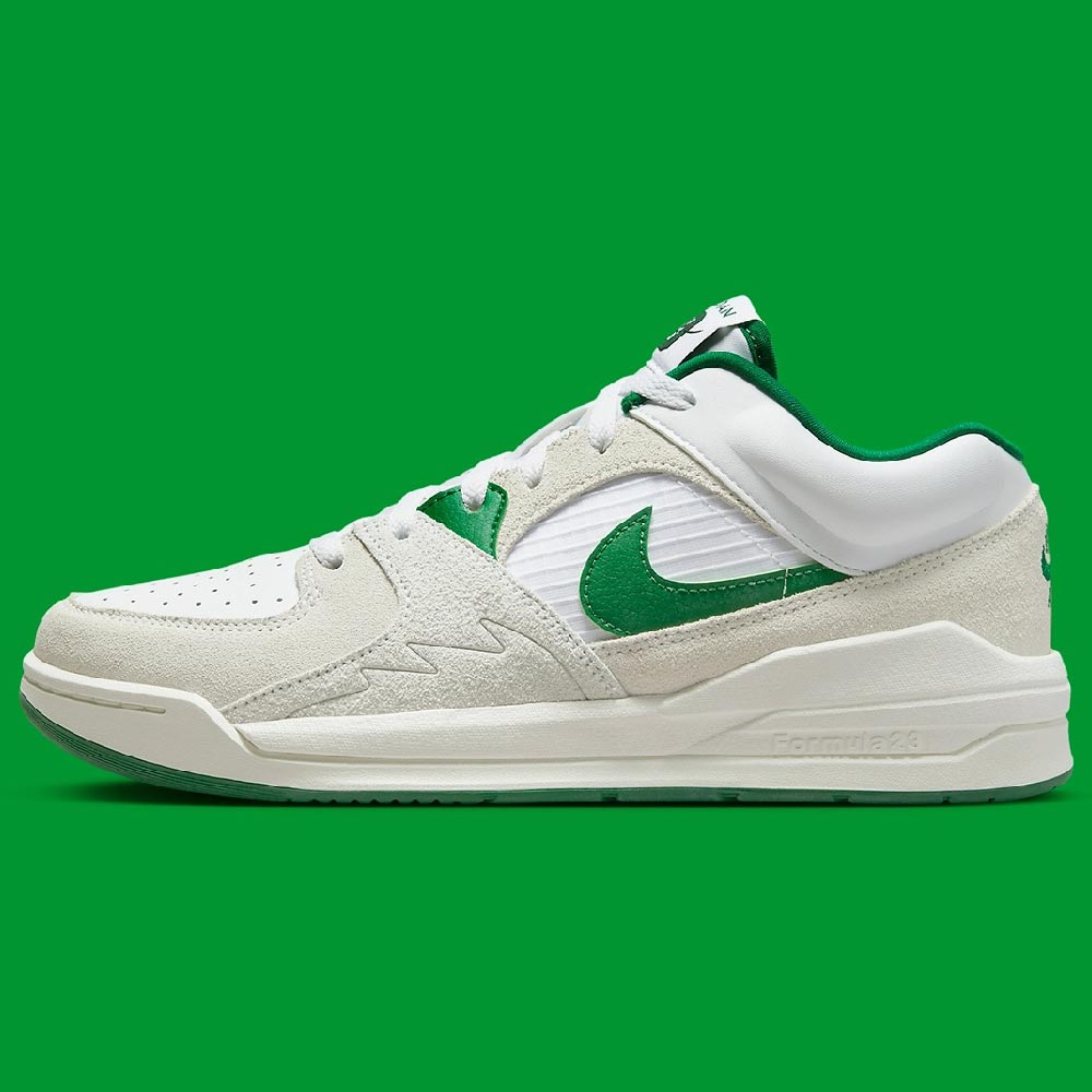 Кроссовки Nike Air Jordan Stadium 90, белый/серый/зеленый кроссовки nike air jordan series розовый белый