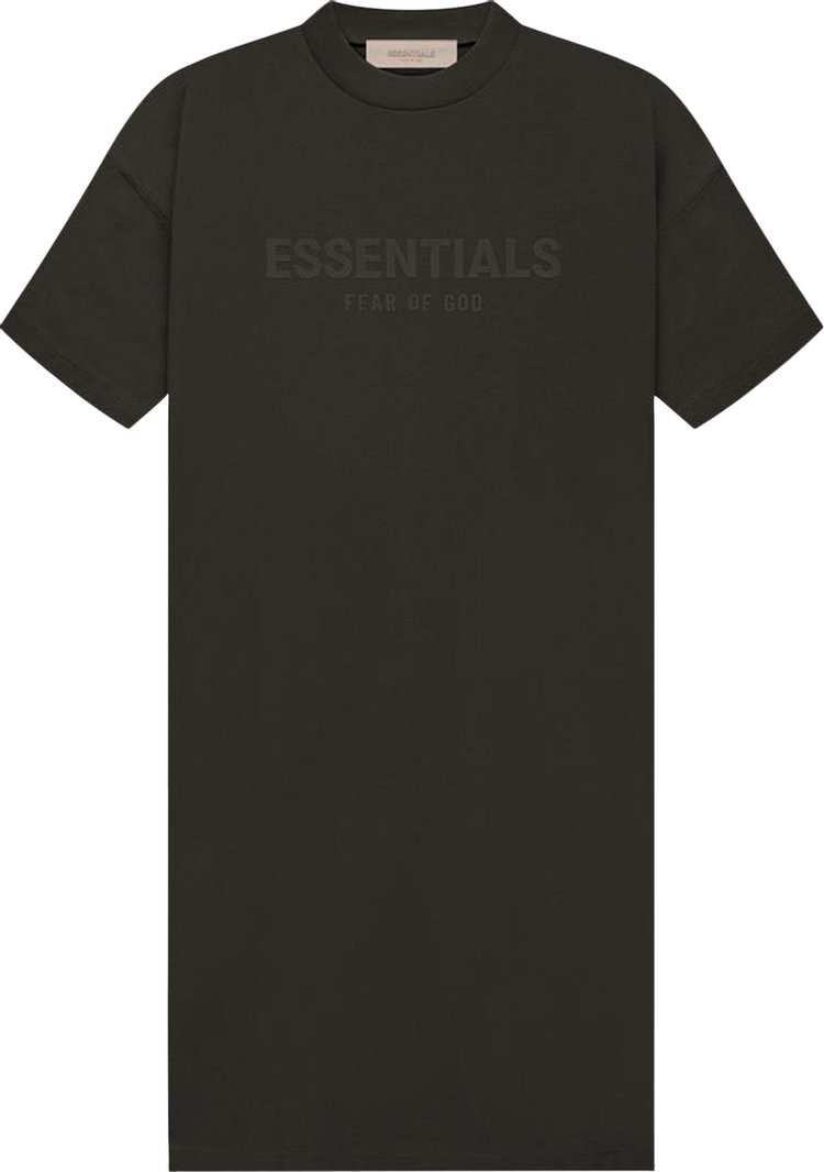 Платье Fear of God Essentials Tee Dress 'Off Black', черный - фото