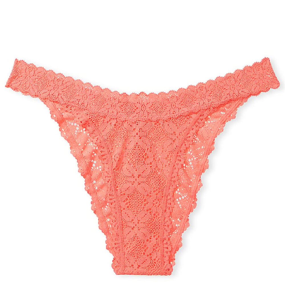 

Трусы Victoria's Secret The Lacie Lace Brazilian Crochet Lace, светло-оранжевый