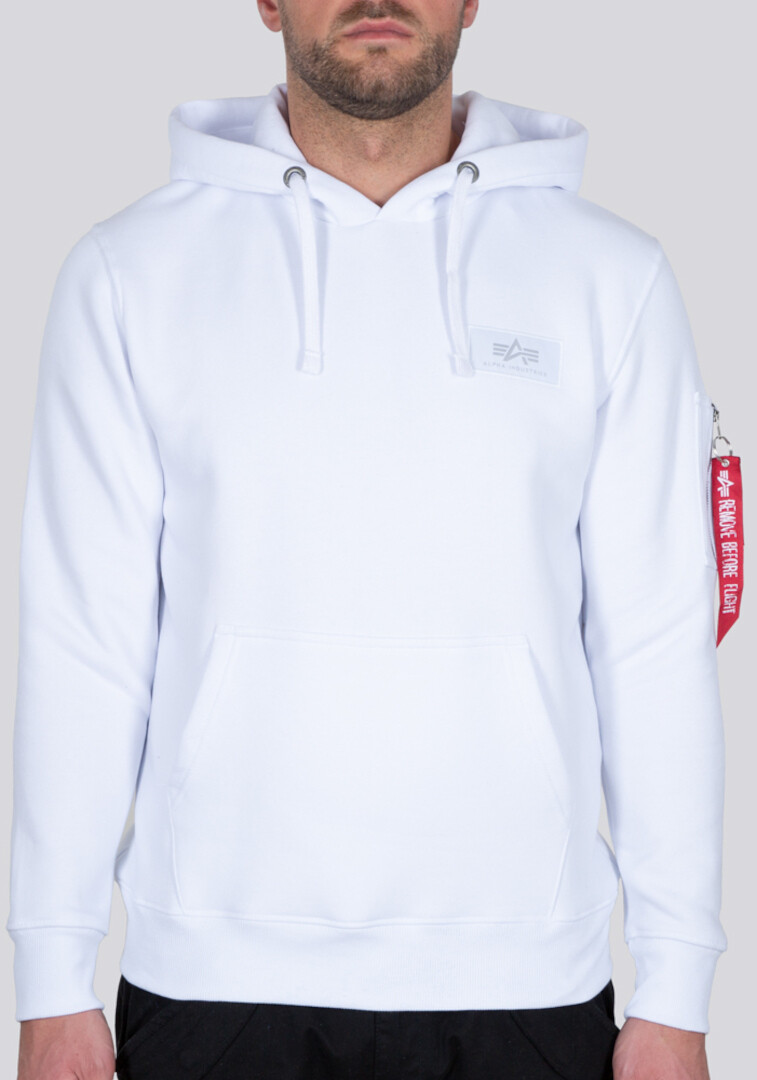 

Балахон Alpha Industries Back Print Neon, бело-оранжевый