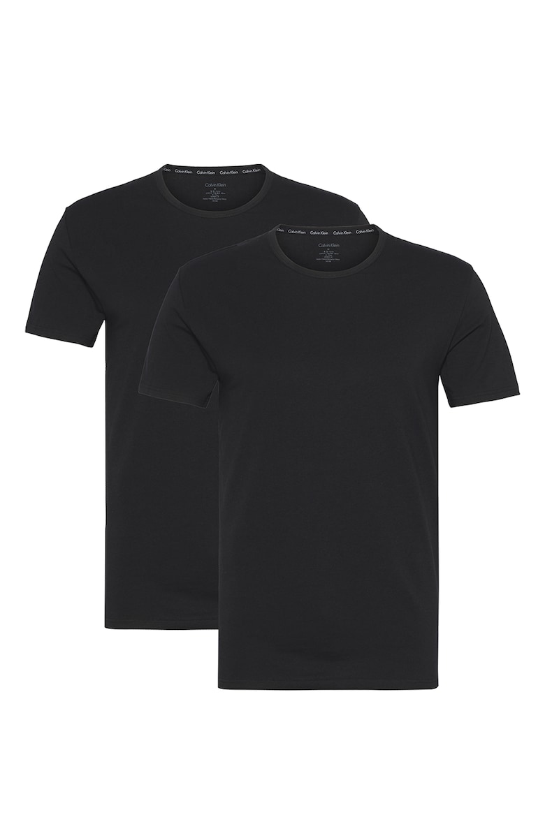 Домашние футболки с овальным вырезом – 2 шт Calvin Klein, черный