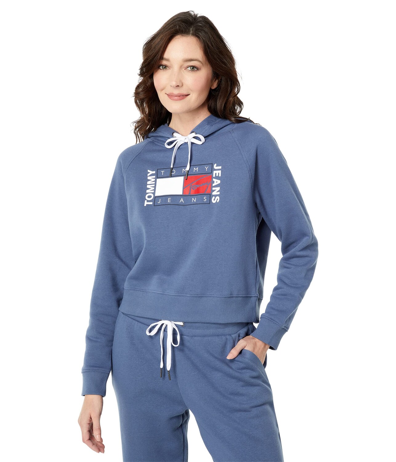 

Худи Tommy Jeans, Graphic Crop Hoodie, Синий