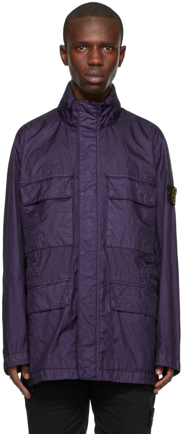 

Пурпурное водостойкое пальто Stone Island, Фиолетовый