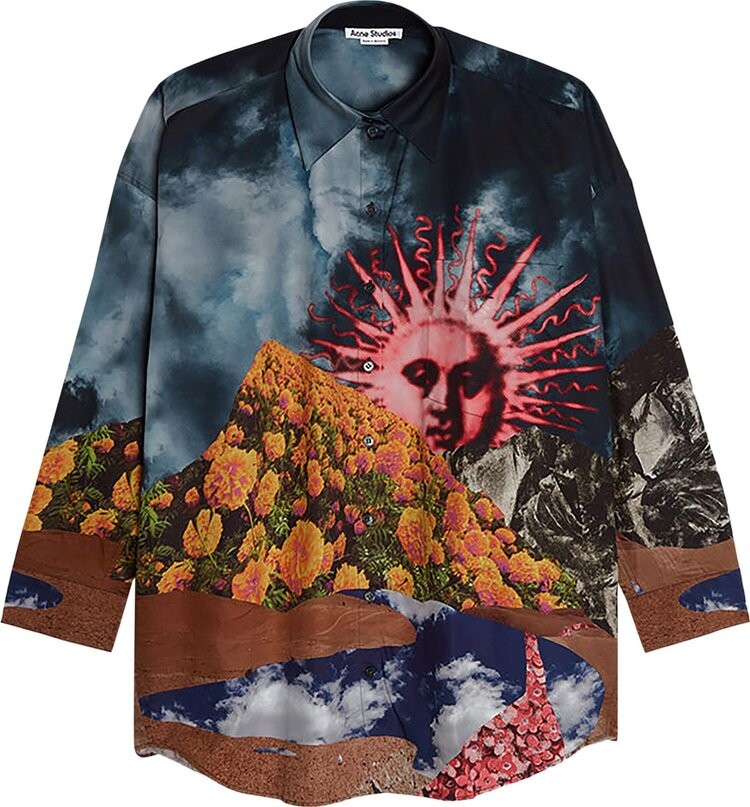 

Рубашка Acne Studios Long-Sleeve Shirt 'Multicolor', разноцветный