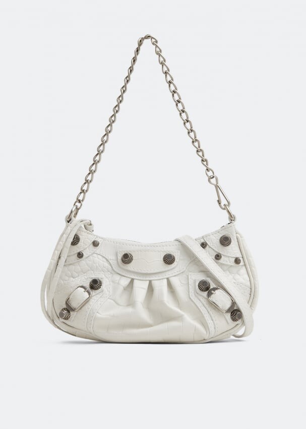 

Сумка BALENCIAGA Le Cagole mini chain bag, белый