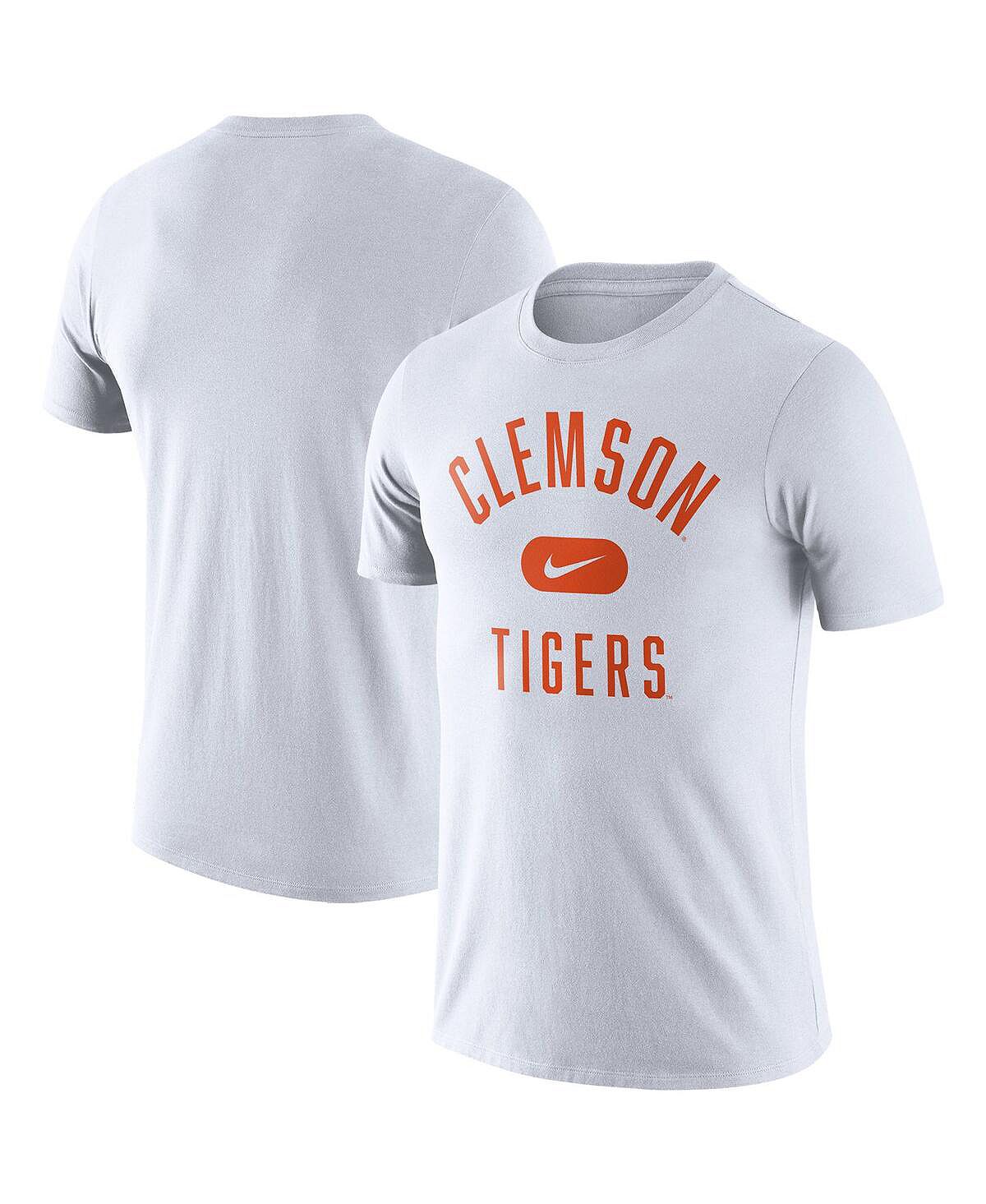 цена Мужская белая футболка clemson tigers team arch Nike, белый