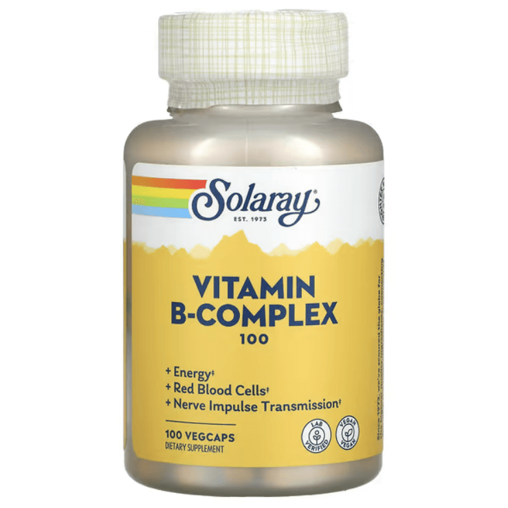 Комплекс витаминов группы В Solaray, 100 капсул комплекс витаминов группы в kenay dr mercola 60 капсул