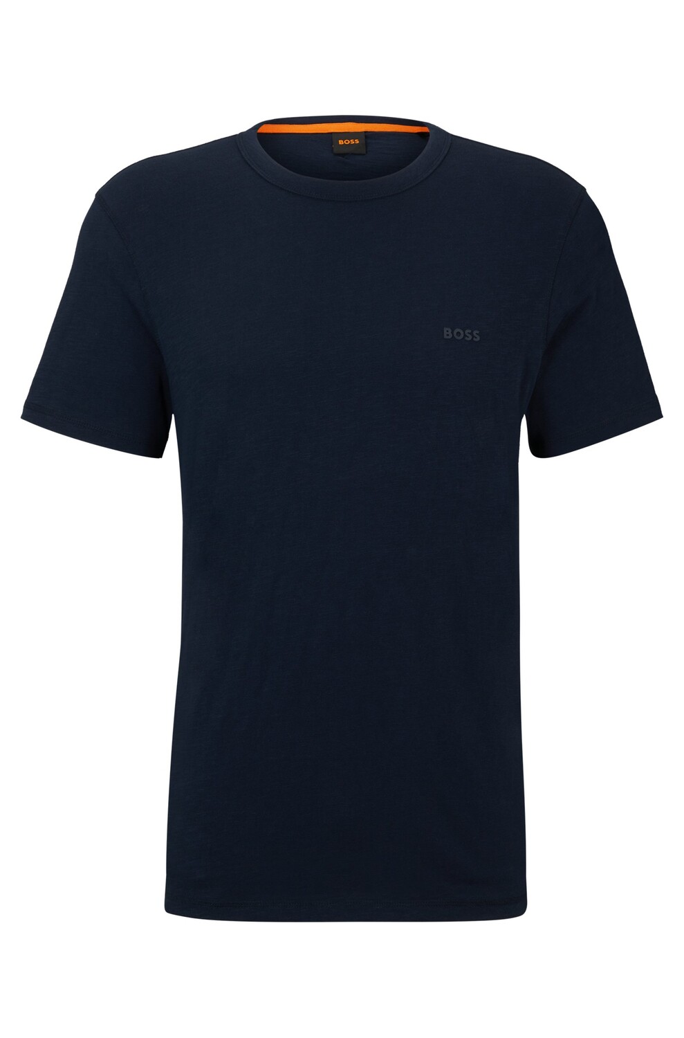 

Футболка Boss Cotton-jersey With Tonal Logo, темно-синий