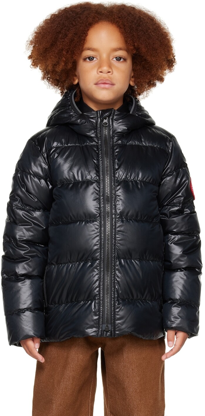 

Детская черная пуховая куртка с капюшоном Crofton Canada Goose Kids