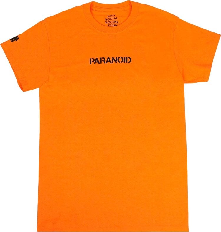 Футболка Anti Social Social Club x Undefeated Paranoid Logo T-Shirt 'Orange', оранжевый - фото