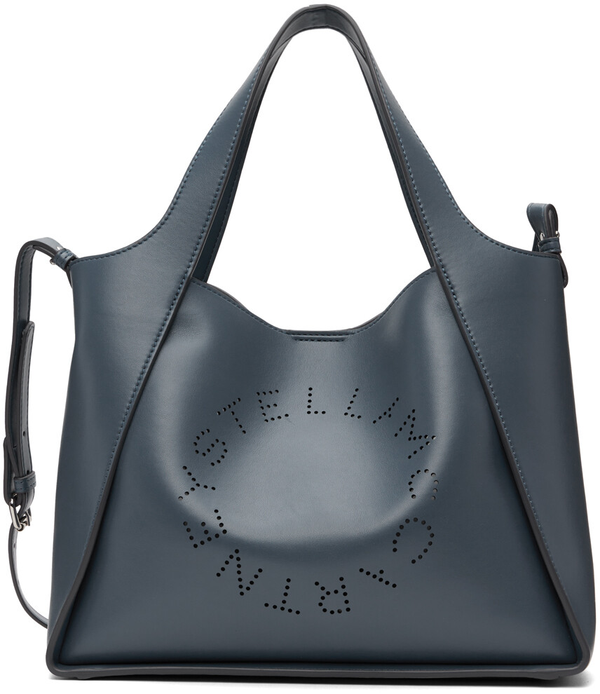 

Синяя большая сумка с логотипом Stella McCartney